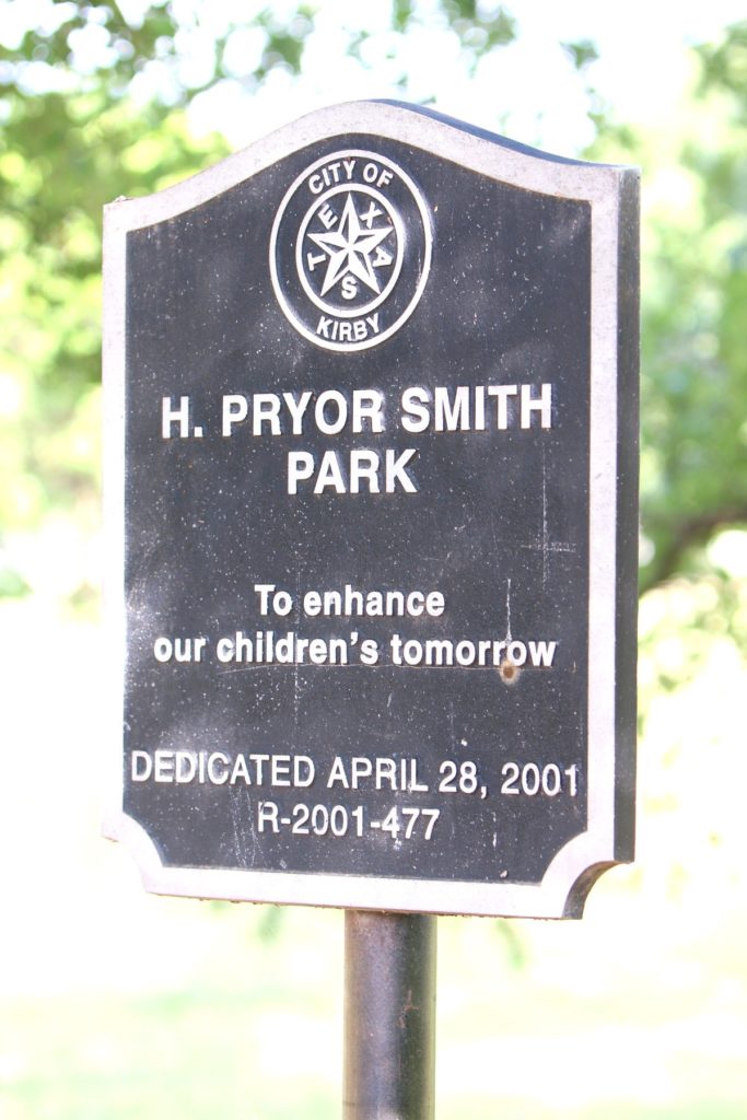 H. Pryor Smith Park Sign